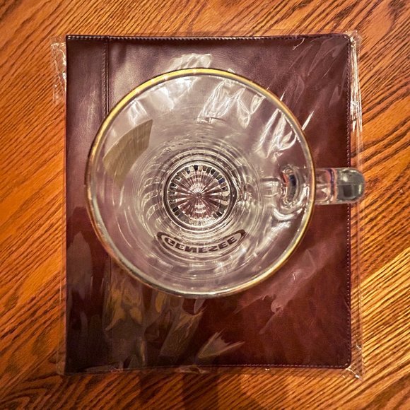 NEW -- Vintage Genesee Beer Gold Rim Etched Flying Ducks Glass Mug Stein - Picture 4 of 4